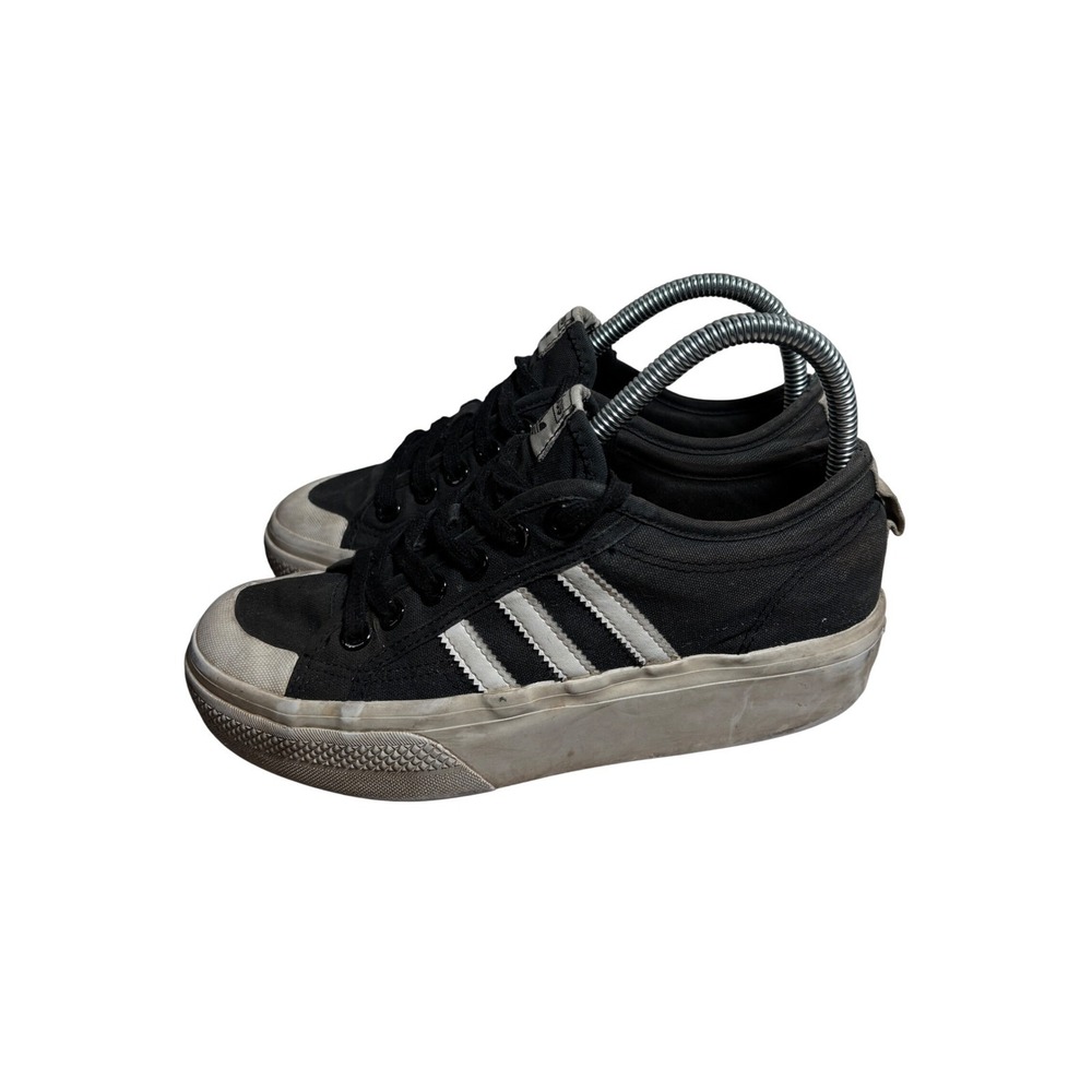 Adidas Womens 7.5 Nizza Platform Canvas Sneakers FAIR Condition Streetwear